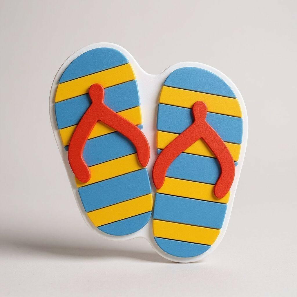 Target Bullseye's Playground Jumbo Charm Flip-Flops PVC Multicolor 1 Unit