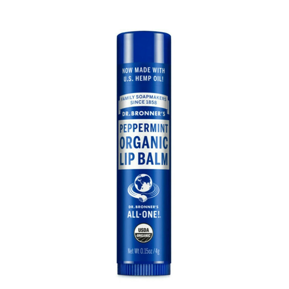 Dr. Bronner's Organic Peppermint Lip Balm 0.15 oz
