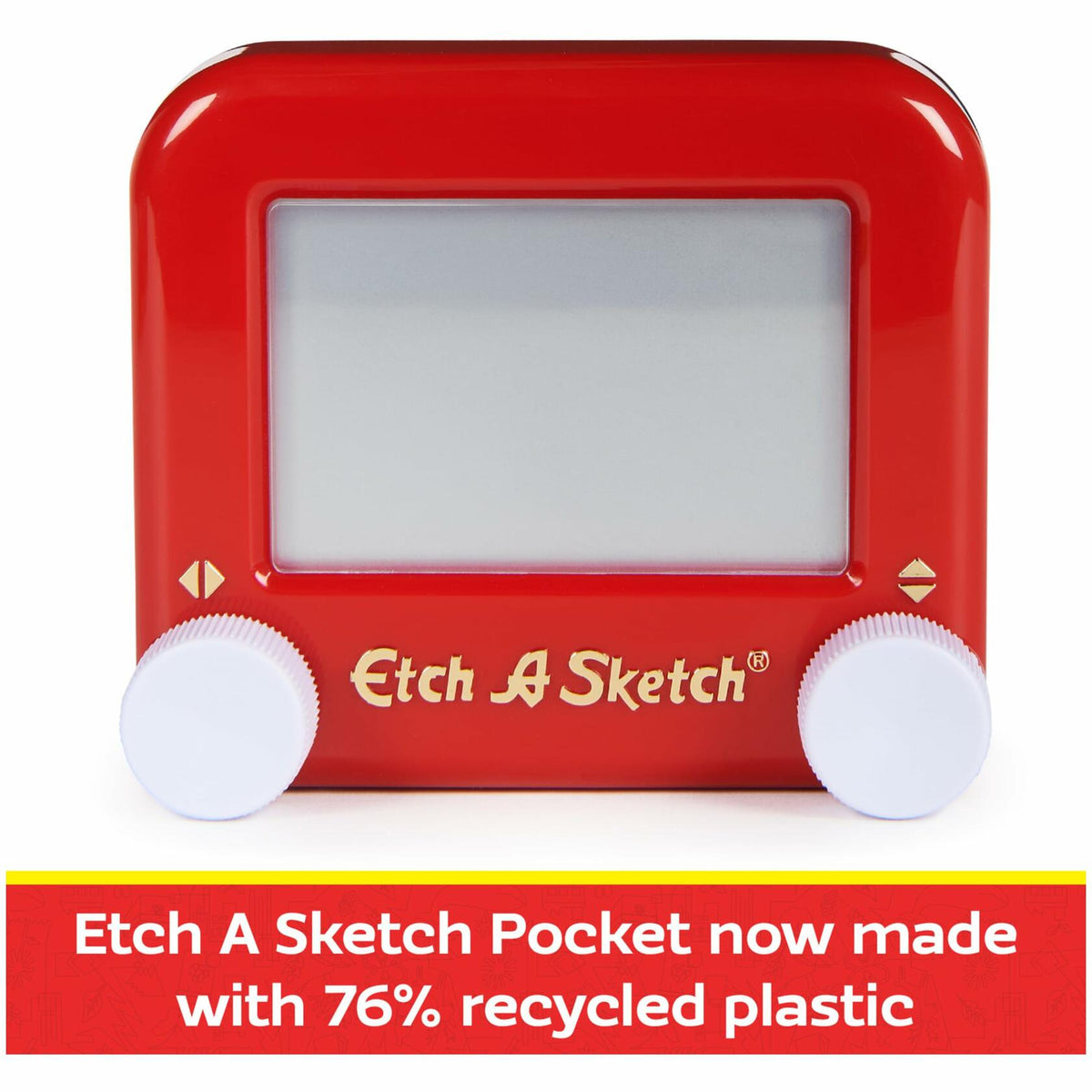 Etch A Sketch Pocket Travel Toy Original Magic Screen Recycled Plastic
