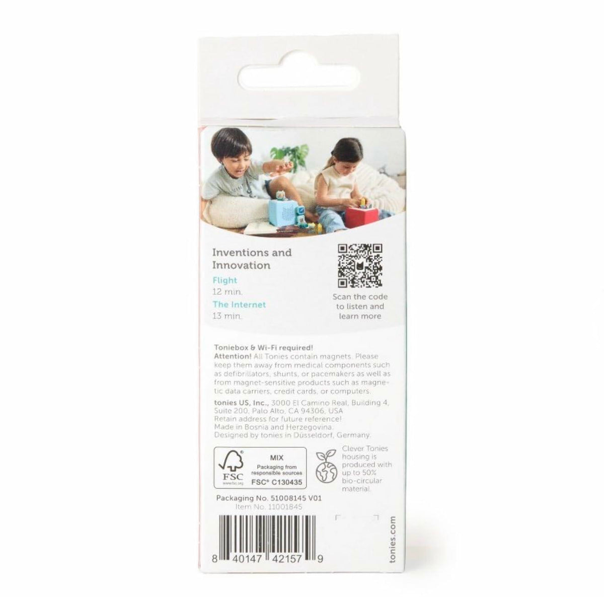 Tonies Inventions Flight & Internet Clever 2 Pack Audio Learning Kids
