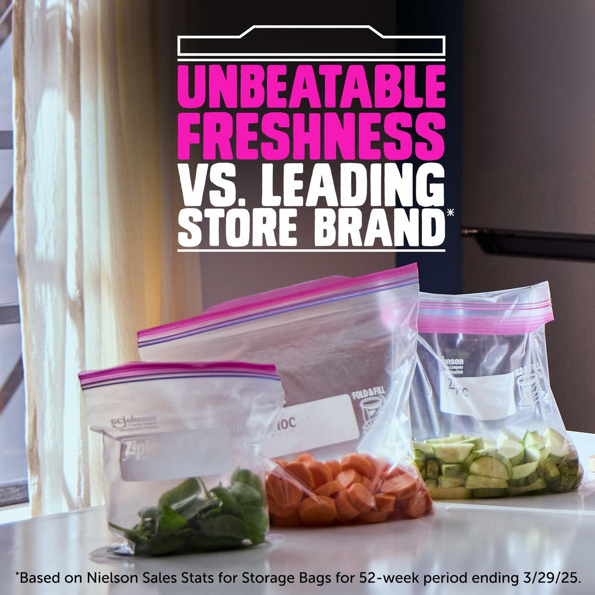 Ziploc Gallon Food Storage Bags Stay Open Stand-Up Bottom 42 Count