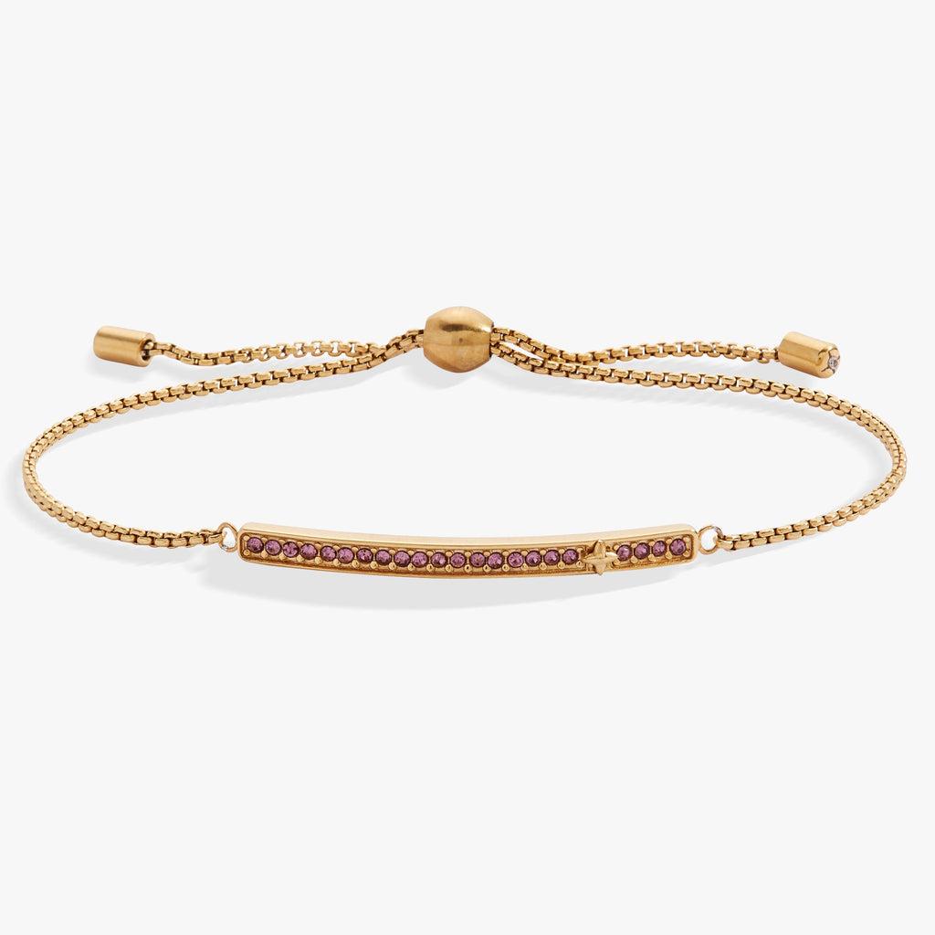June Everyday Birthstone Pave Bolo Bracelet