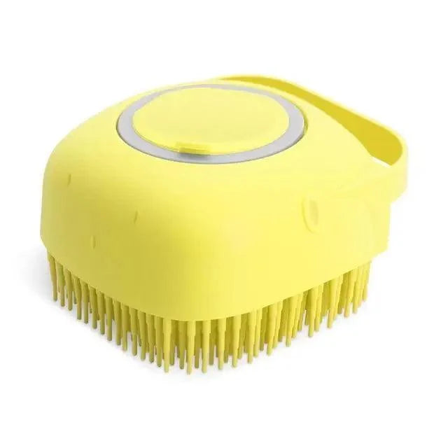 Pet Silicone Shampoo Bath Brush Massage Rubber Comb Bathing Shampoo Colorful Massager For Dogs