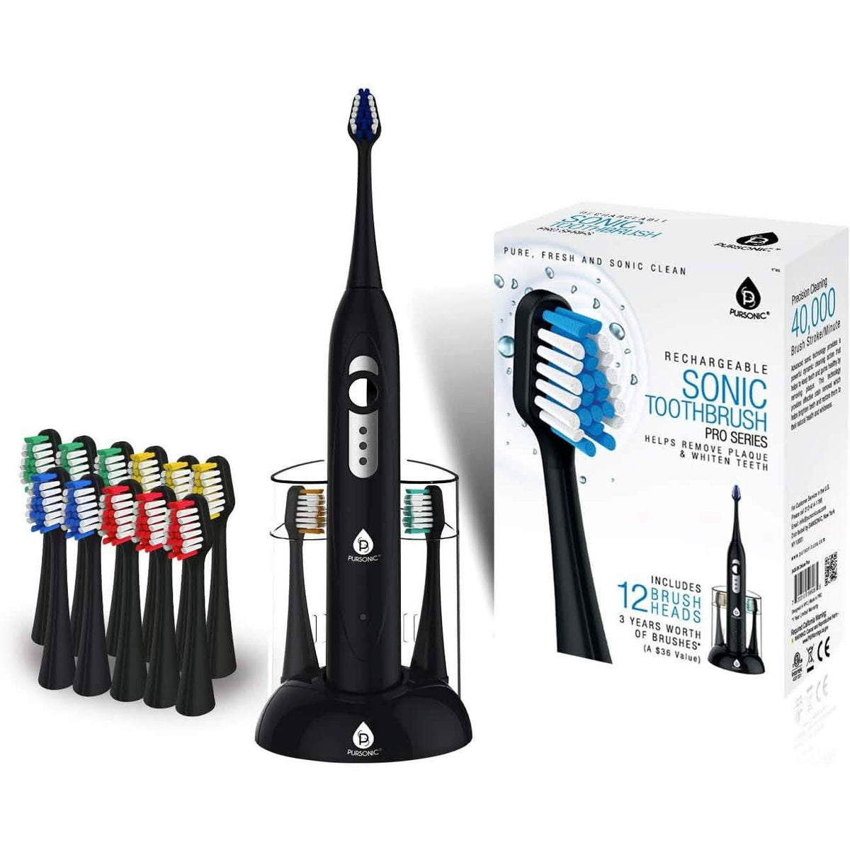 Pursonic S430 Smart Series Electronic Power Rechargeable Sonic Toothbrush