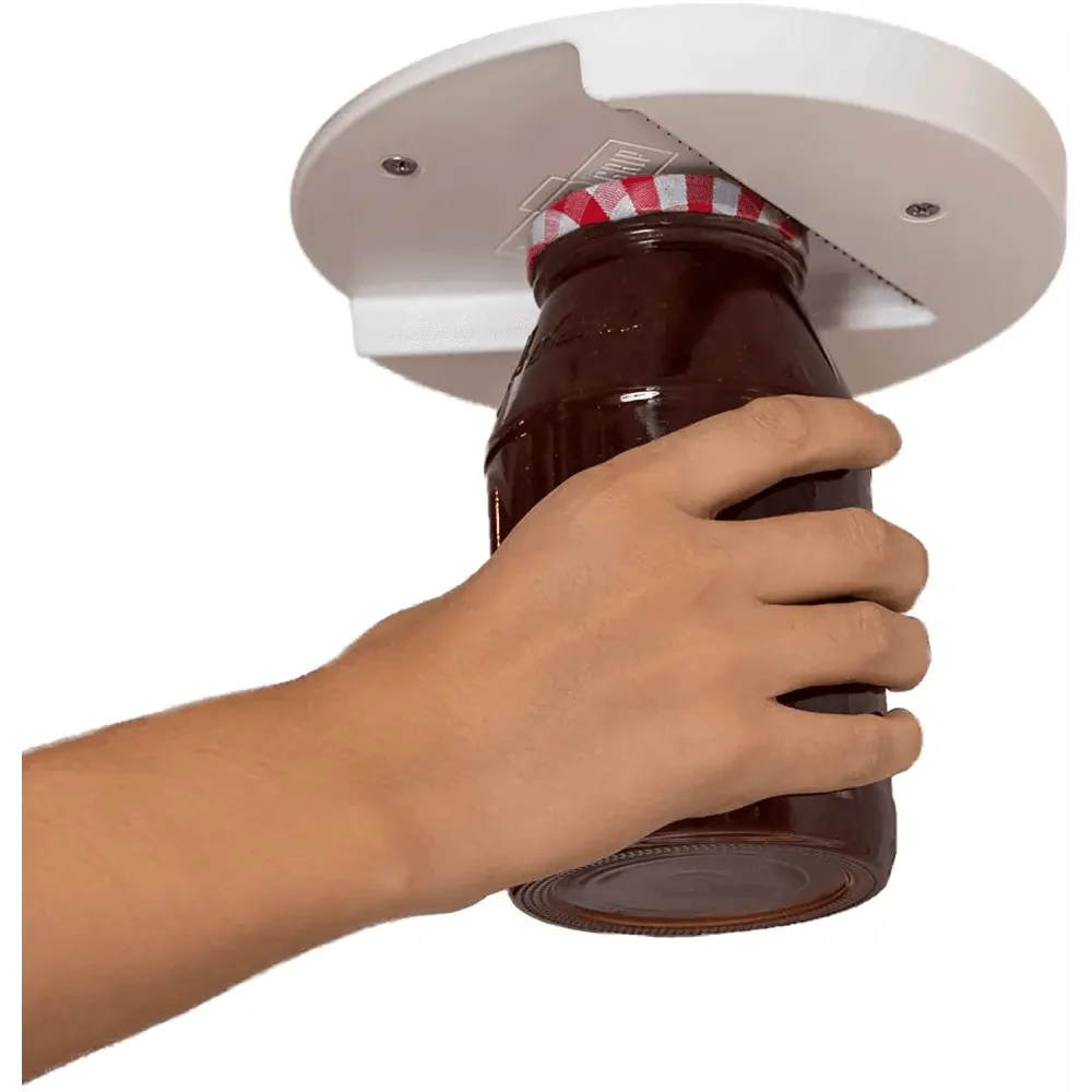 Quick Unique Design V-Shape Multi-function Lid Jar Opener Under Cabinet Professional Cans Fits Any Sizes Useful Kitchen Gadget