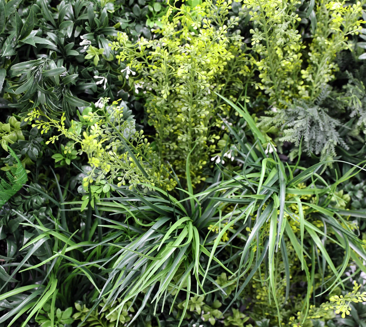 Tropical Vibe Artificial Vertical Garden Green Wall Panel 35×35in – NFPA 701 Certified – UV Resistant – Commercial Grade