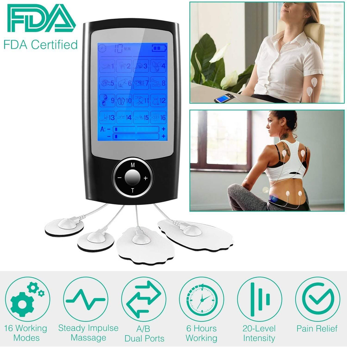 Rechargeable Tens Unit Machine Impulse Massager