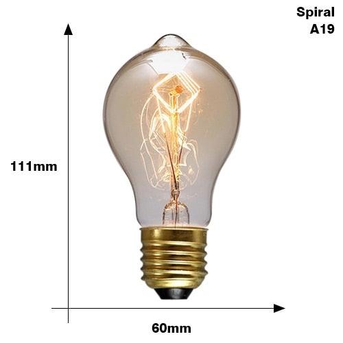 Retro Edison Bulb ST64 A19 T45 G80 G95 G125 Incandescent Light Bulb E27 220V 40W filament bulb lighting tubes Edison