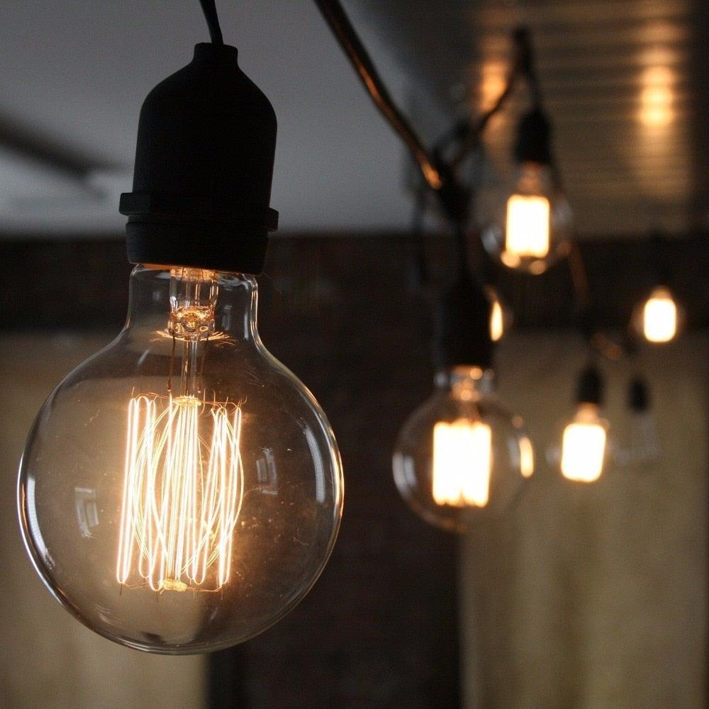 Retro Edison Bulb ST64 A19 T45 G80 G95 G125 Incandescent Light Bulb E27 220V 40W filament bulb lighting tubes Edison
