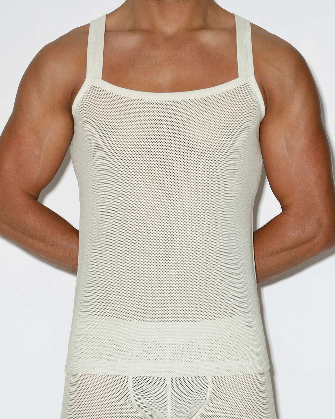 Rough Knit Tank Bone