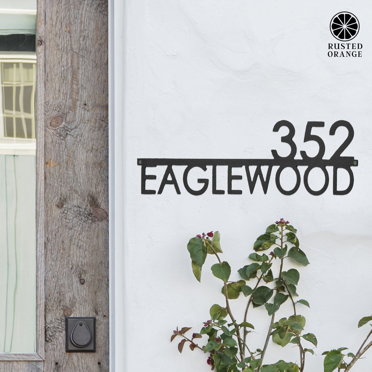 [COL] Magnolia Address Plaque - 3 Sizes - Modern Outside House Numbers for Address
