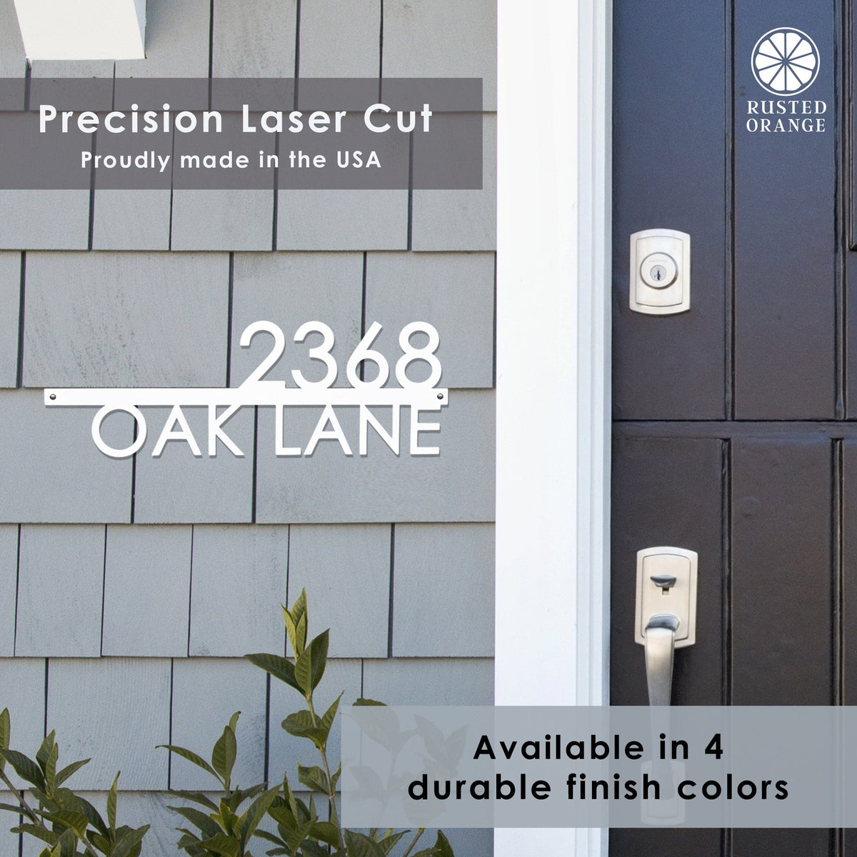 [COL] Magnolia Address Plaque - 3 Sizes - Modern Outside House Numbers for Address