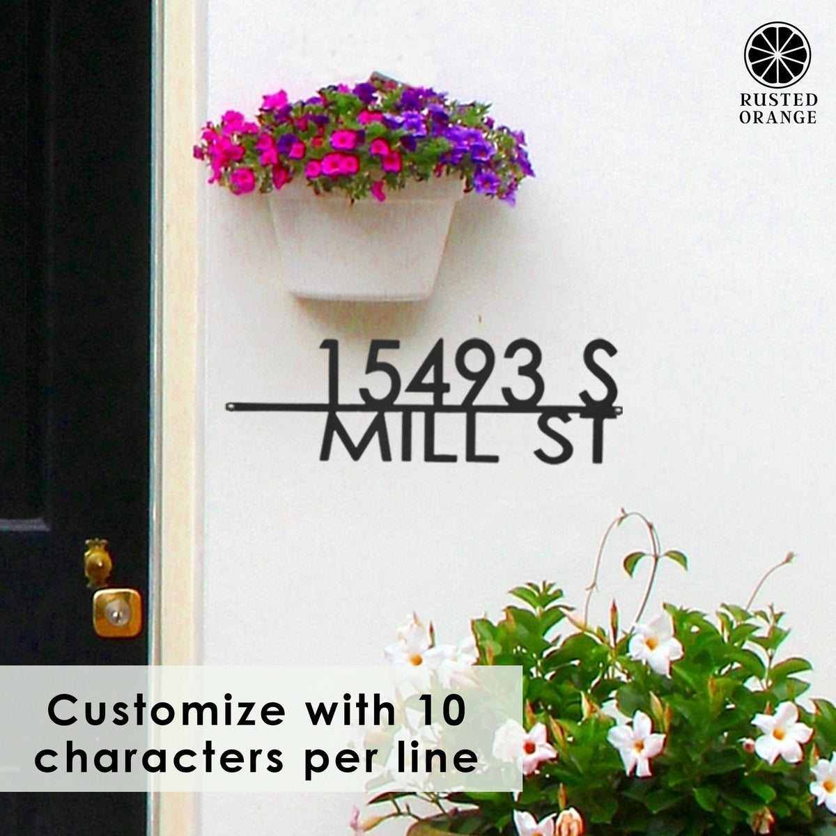 [COL] Magnolia Address Plaque - 3 Sizes - Modern Outside House Numbers for Address