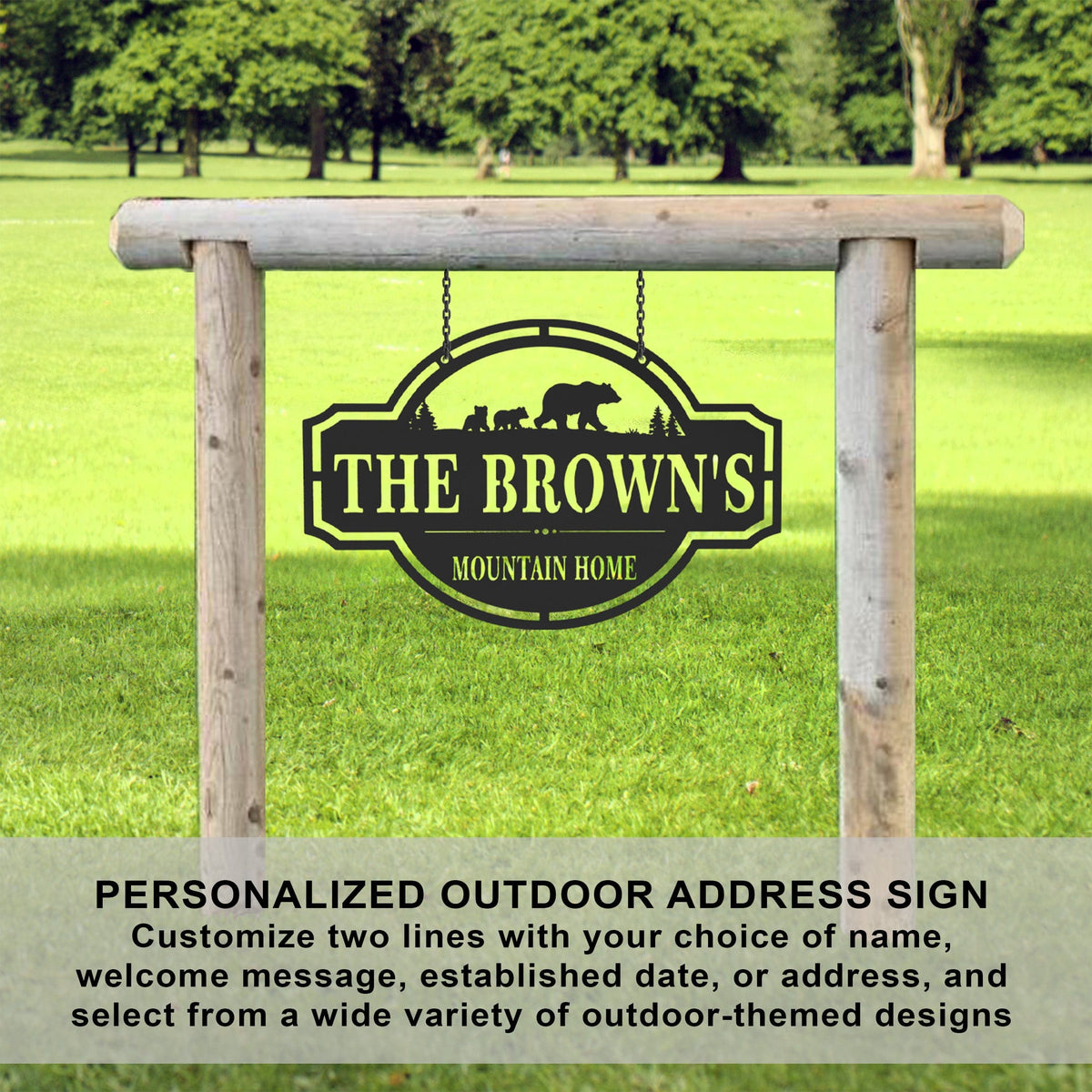 [COL] Home on the Range Oversized Address Plaque - House Number Sign