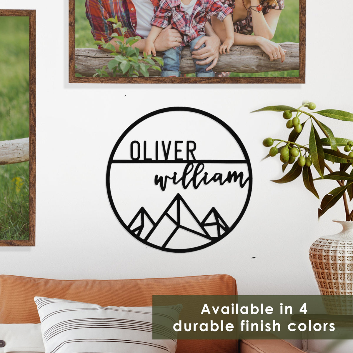 [COL] Mountain Rose Sign Collection - Circle Sign with First and Last Name