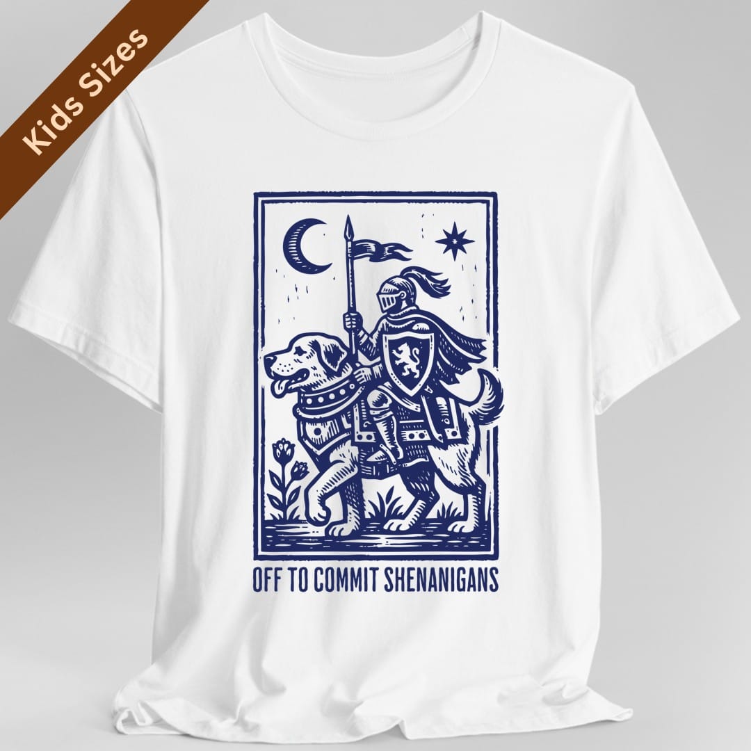 Off To Commit Shenanigans Dog Kids T-Shirt