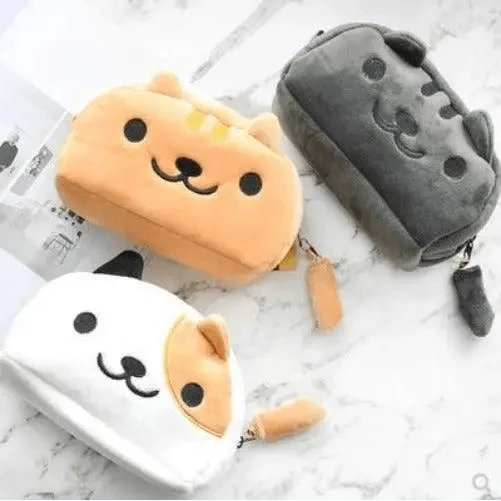 Simple Cartoon Pencil Pouch Design Soft Large Capacity Student Pencil Box Cute Pen Organizer