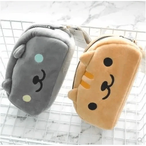 Simple Cartoon Pencil Pouch Design Soft Large Capacity Student Pencil Box Cute Pen Organizer