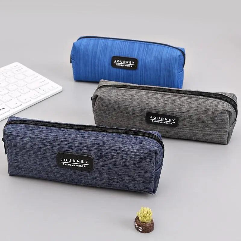 Simple Small Square Waterproof Pencil Case Stationery Case For Students Unique Pencil School Case