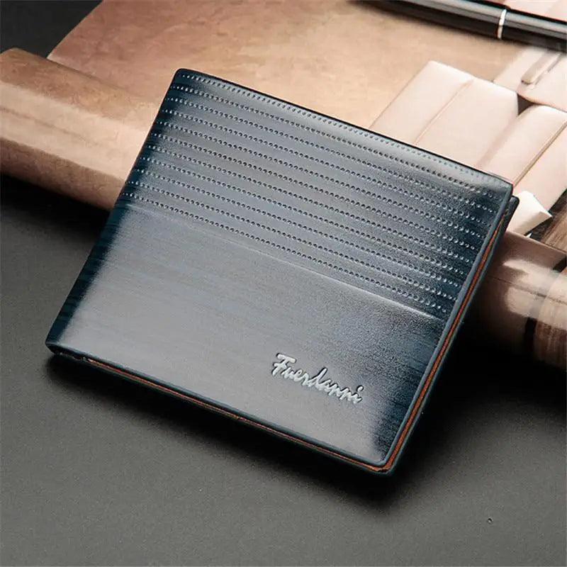 Simple Thin Leather Card Holders Vintage Brown Small Men Business Wallets Classic Design Wallets For Men
