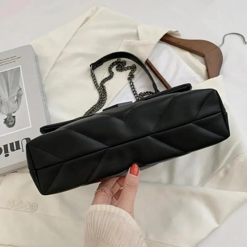 Sizzling Embroidery Thread Small PU Leather Crossbody Bags For Women And Girls Trending Female Shoulder Handbags