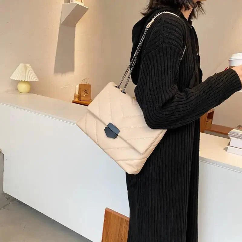 Sizzling Embroidery Thread Small PU Leather Crossbody Bags For Women And Girls Trending Female Shoulder Handbags