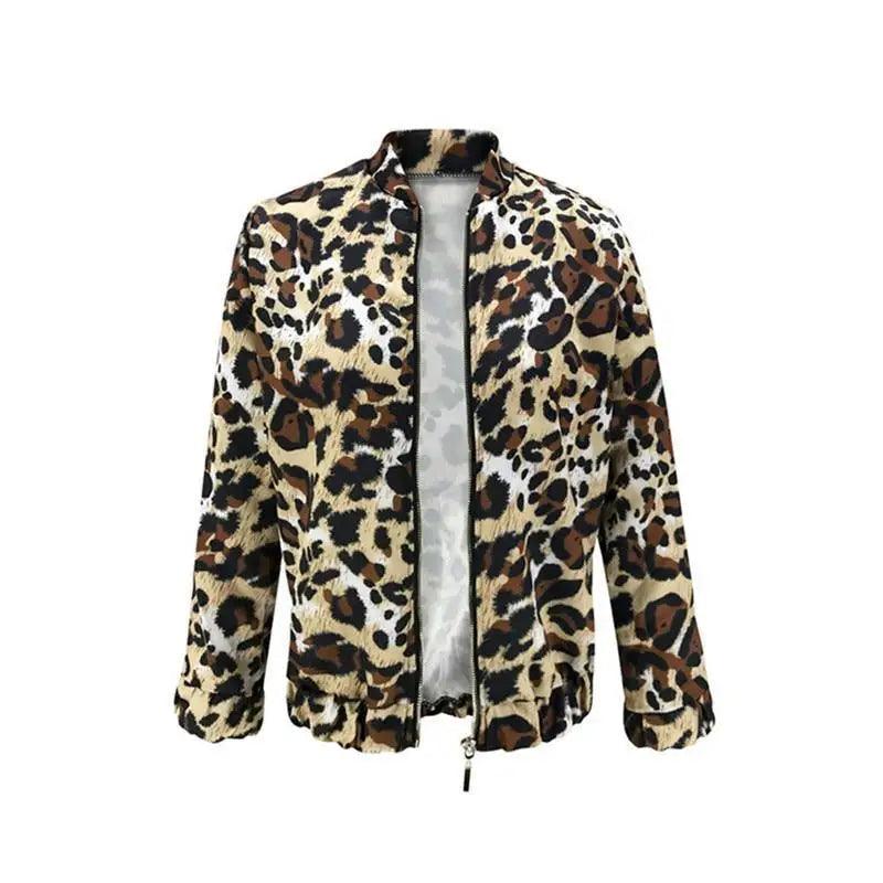 Sizzling Stylish Women's Long Sleeve Jacket Sweater Top Ladies Casual Leopard Print, Cardigan Zipper, Short Outwear, Coat Jacket