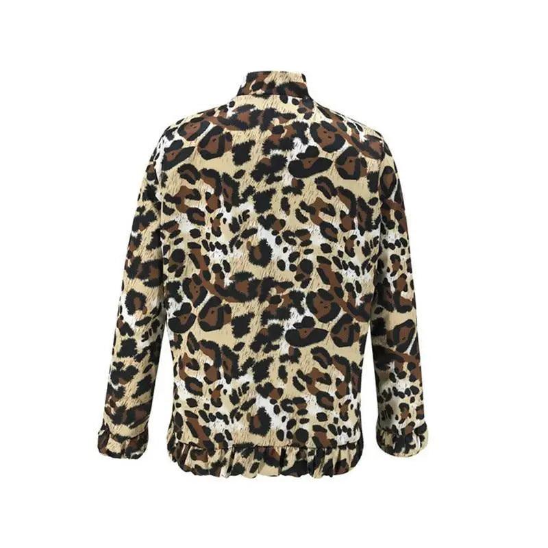 Sizzling Stylish Women's Long Sleeve Jacket Sweater Top Ladies Casual Leopard Print, Cardigan Zipper, Short Outwear, Coat Jacket