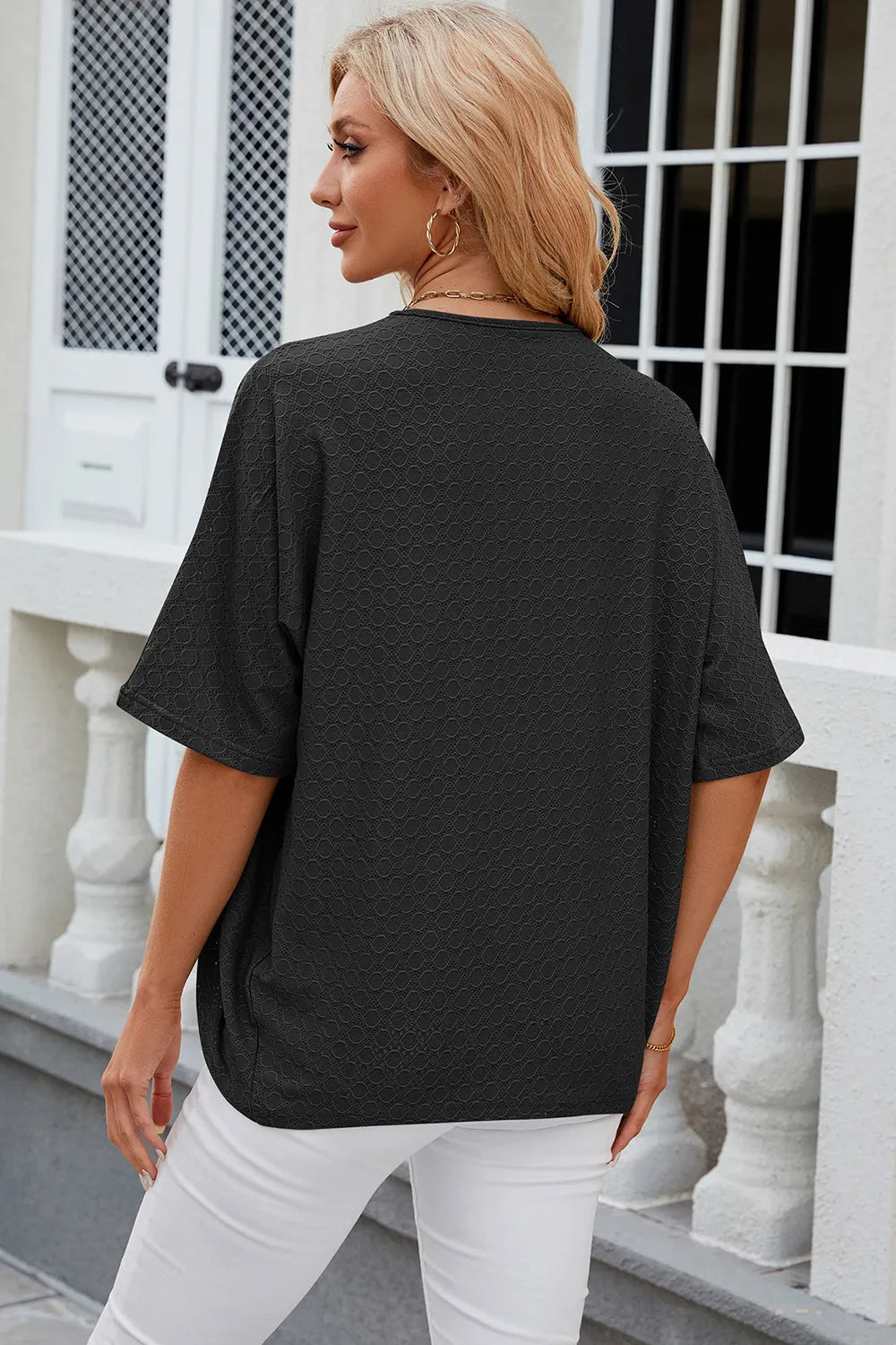 Solid color mid sleeved cardigan knitted cardigan jacket air-conditioned sweater