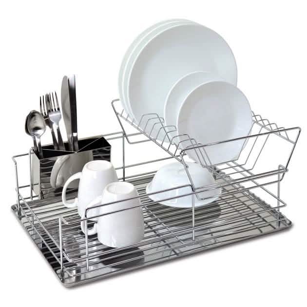 Space Saving Stainless Steel Chrome Dish Rack - Assorted Styles