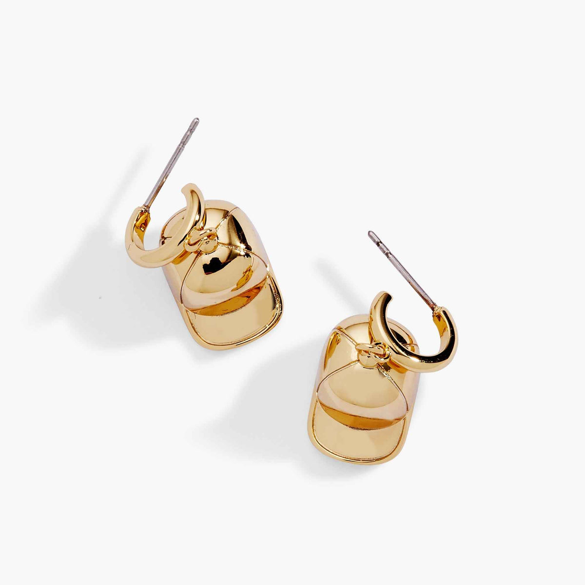 Baseball Cap Huggie Drop Earrings