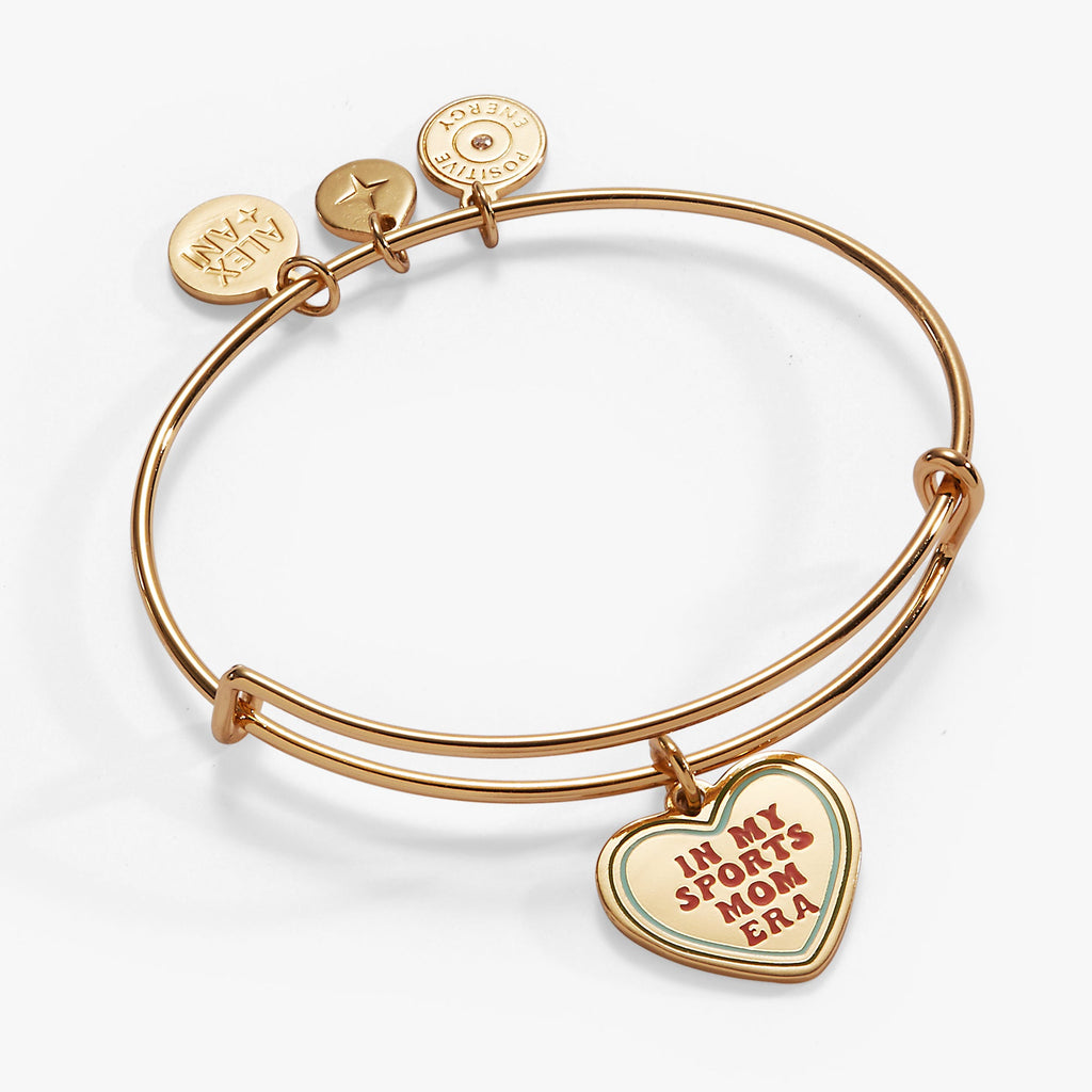 'In My Sports Mom Era' Heart' Charm Bangle