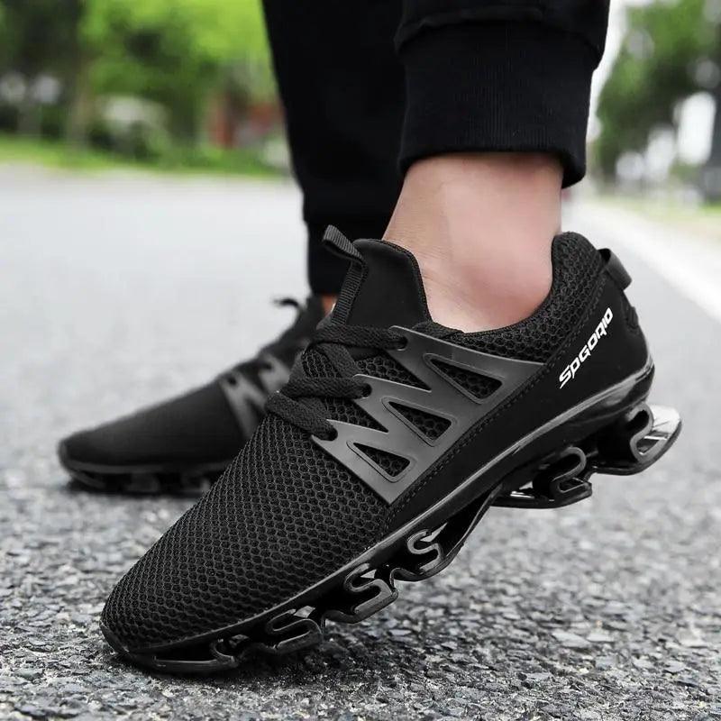 Stylish Black Mens Soft Casual Sneakers Breathable Comfort Sport Elegant Men Sneakers
