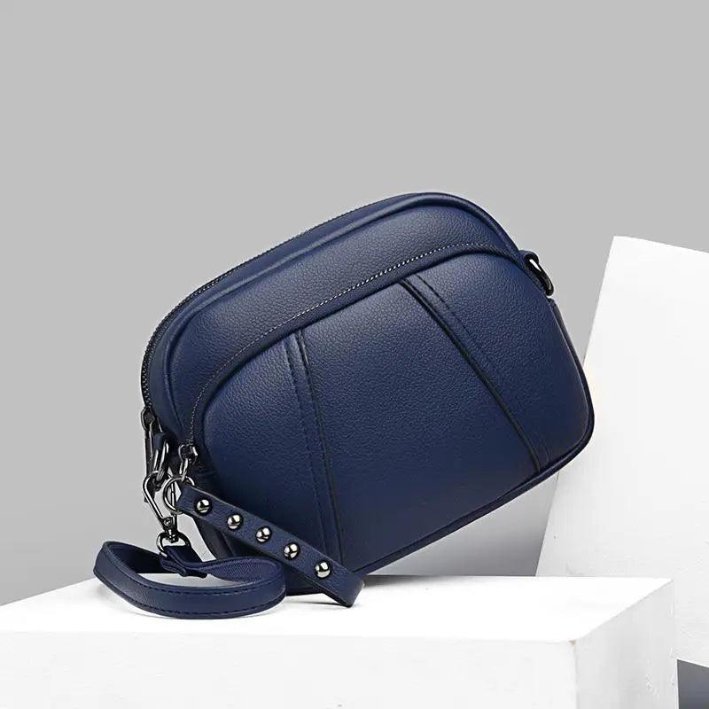 Stylish Soft Leather Women's Cross-body Bags Shoulder Bag Small Casual with Detachable Adjustable Strap Large Capacity
