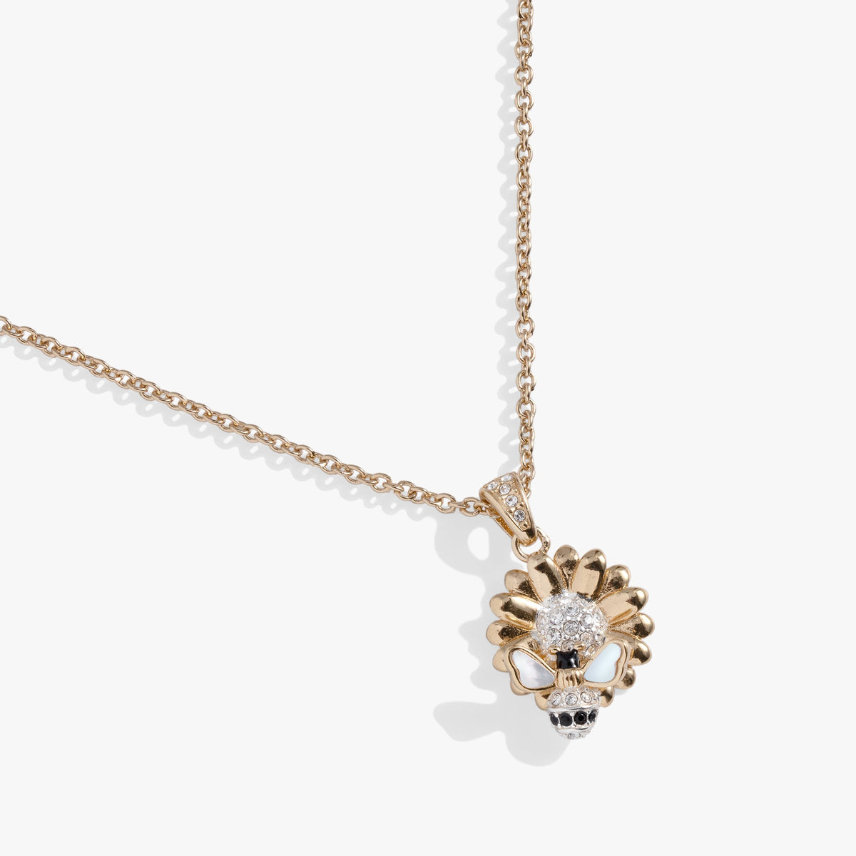 Sunflower & Bee Pendant Necklace
