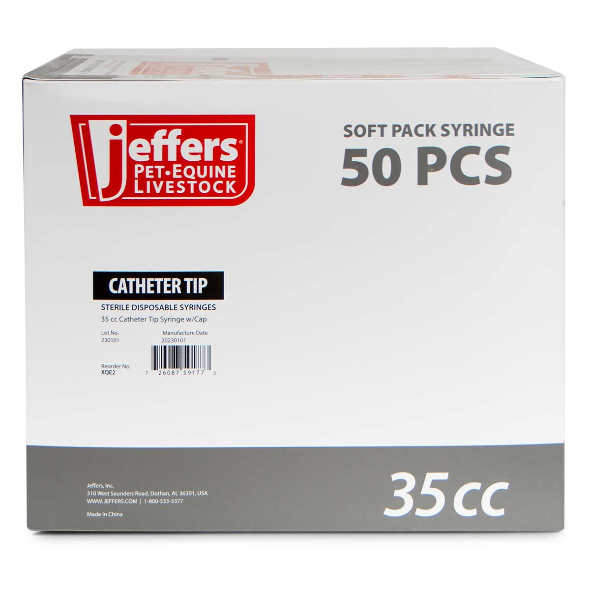 Jeffers Syringe with Catheter Tip