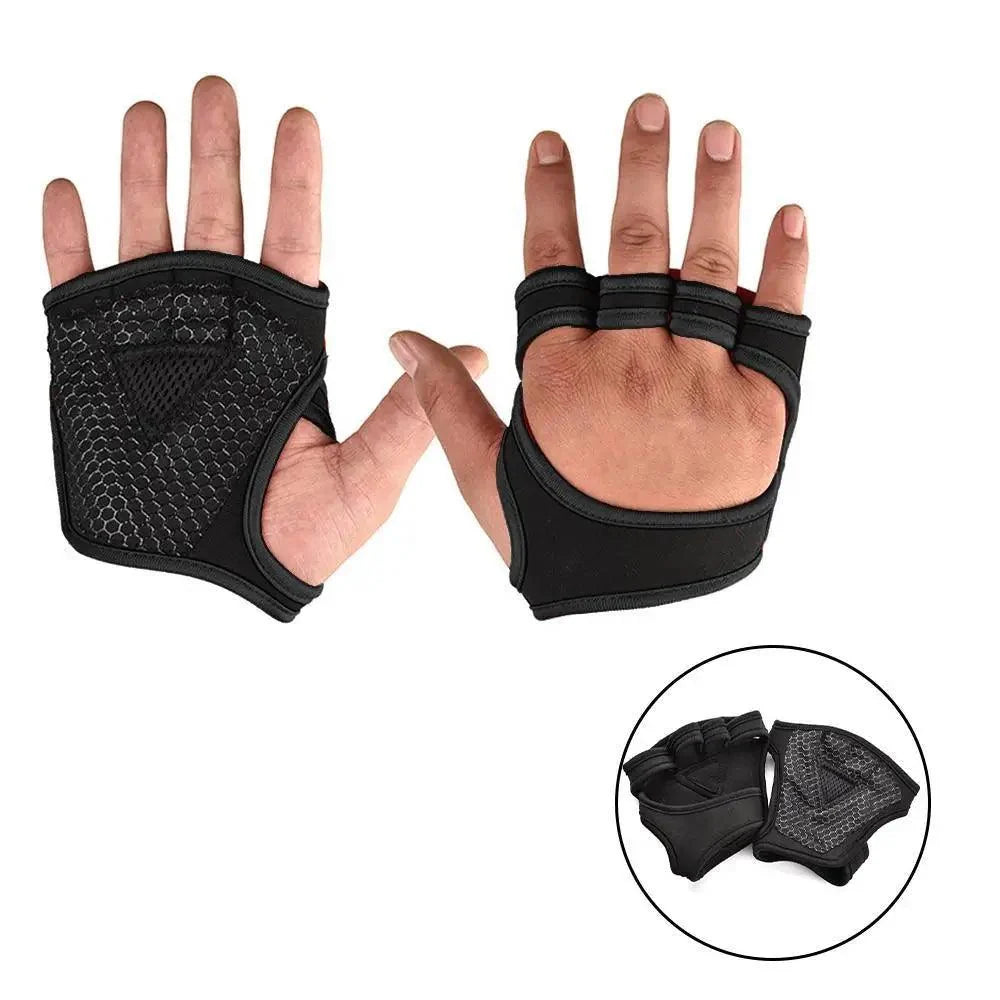 Training Weight Lifting Unisex Gloves Fitness Sports Body Building Gymnastics Grips Gym Hand Palm Wrist Protector Gloves
