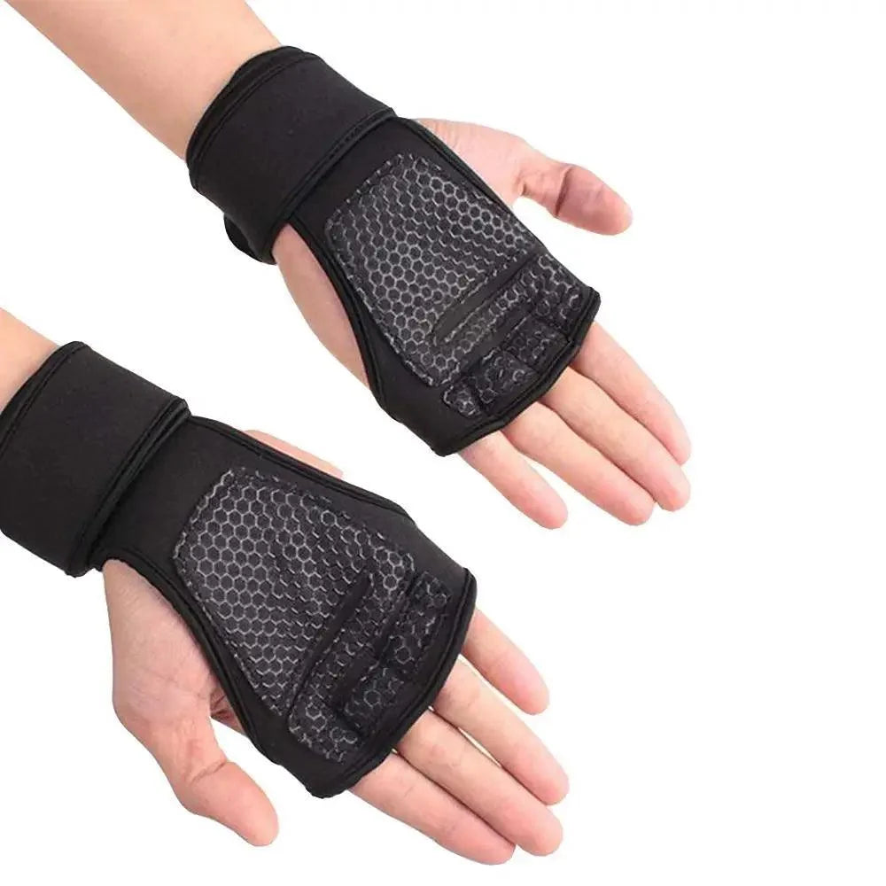 Training Weight Lifting Unisex Gloves Fitness Sports Body Building Gymnastics Grips Gym Hand Palm Wrist Protector Gloves