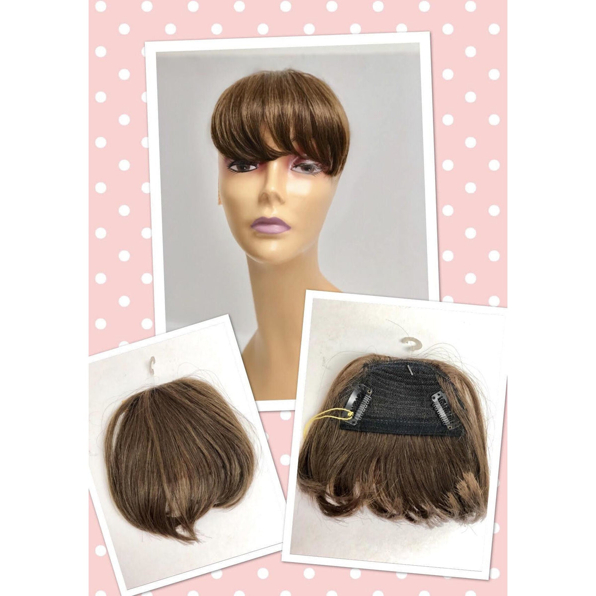 Unique 100% Human Hair Bang Hairpiece