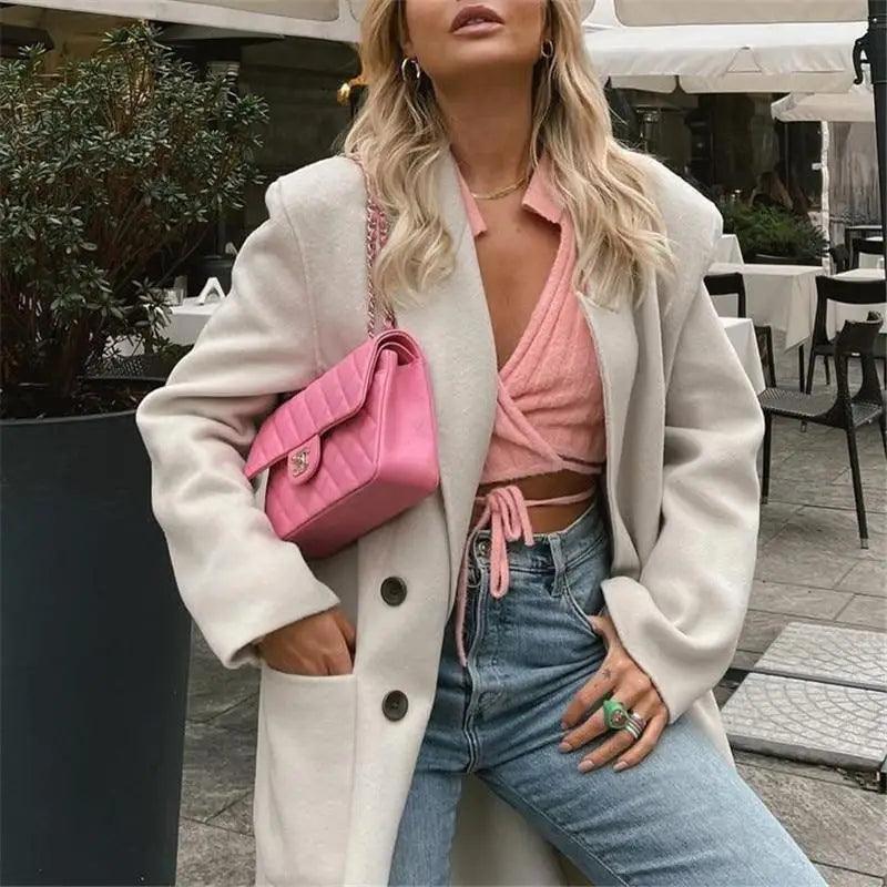 Unique Design Women's Sweater Solid Cross V-Neck Lace Up Bow Jumpers Long Sleeve Cardigan Female Spring Knitted Coat