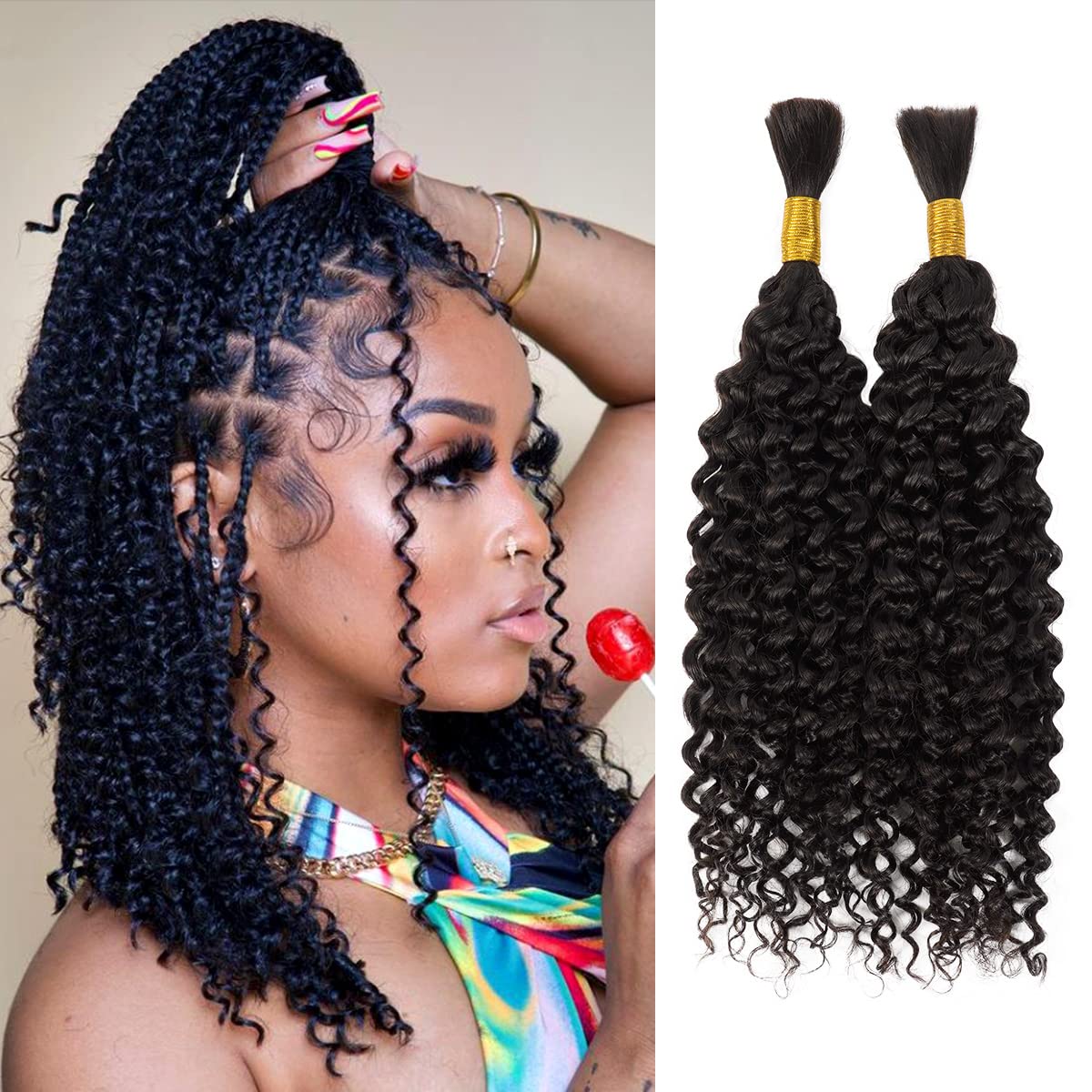 Unique's 100% Human Hair New Deep Bulk 16''