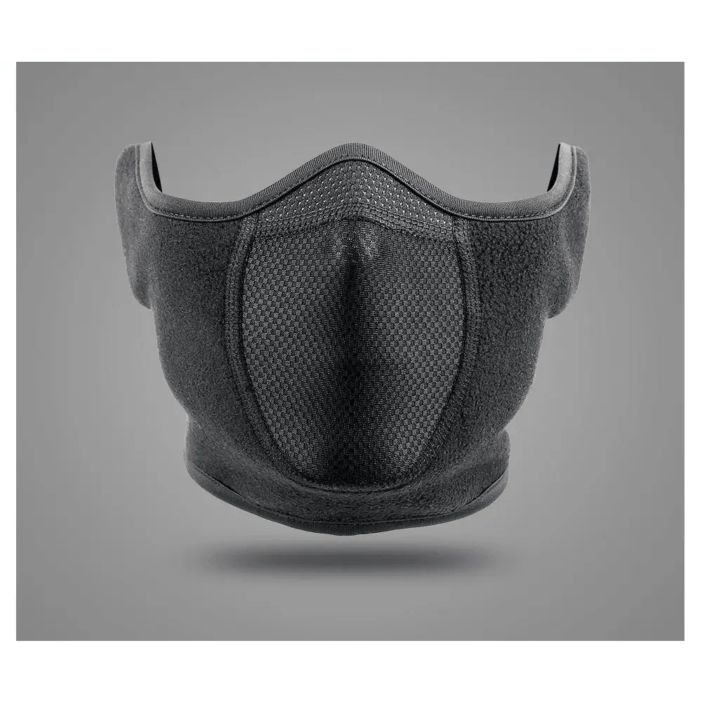 Unisex Breathable Black Half Ski Windproof Sport Mask Face Cover Ear Warmer For Winter Weather Men Running Thermal Masks Scarf Snowboard Ski Mask Neck Warmer