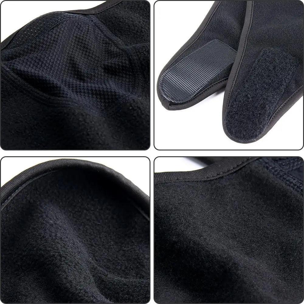 Unisex Breathable Black Half Ski Windproof Sport Mask Face Cover Ear Warmer For Winter Weather Men Running Thermal Masks Scarf Snowboard Ski Mask Neck Warmer