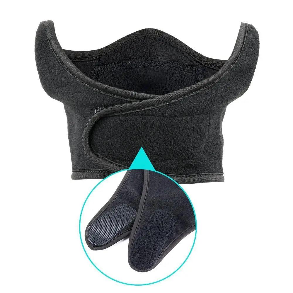 Unisex Breathable Black Half Ski Windproof Sport Mask Face Cover Ear Warmer For Winter Weather Men Running Thermal Masks Scarf Snowboard Ski Mask Neck Warmer