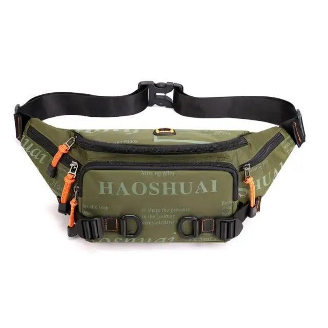 Unisex Stylish Multiple Pockets Fanny Pack Men Waist Packs Travel Adjustable Waist Band Outdoor Portable Modern Fanny Bag