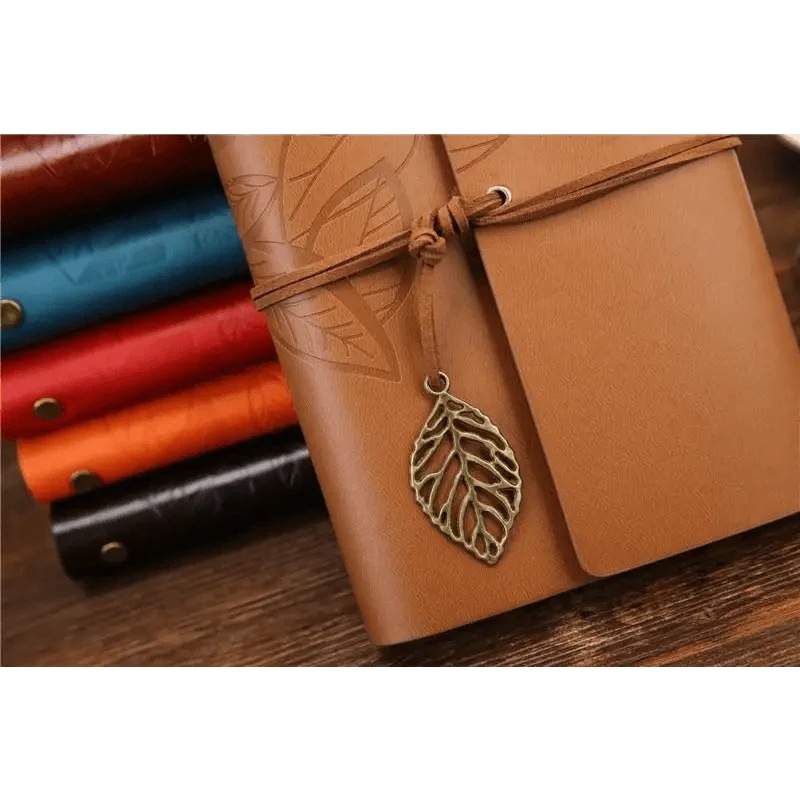 Vintage PU Leather Diary Notebook Journal  Retro Book Traveler Planners Office School Supplies