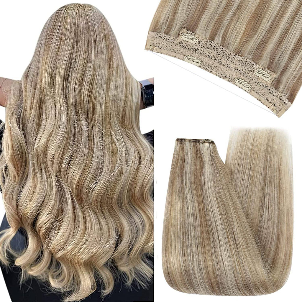 VIP BandX Halo System – 100% Human Hair Extensions, Body Wave 24" with Clip
