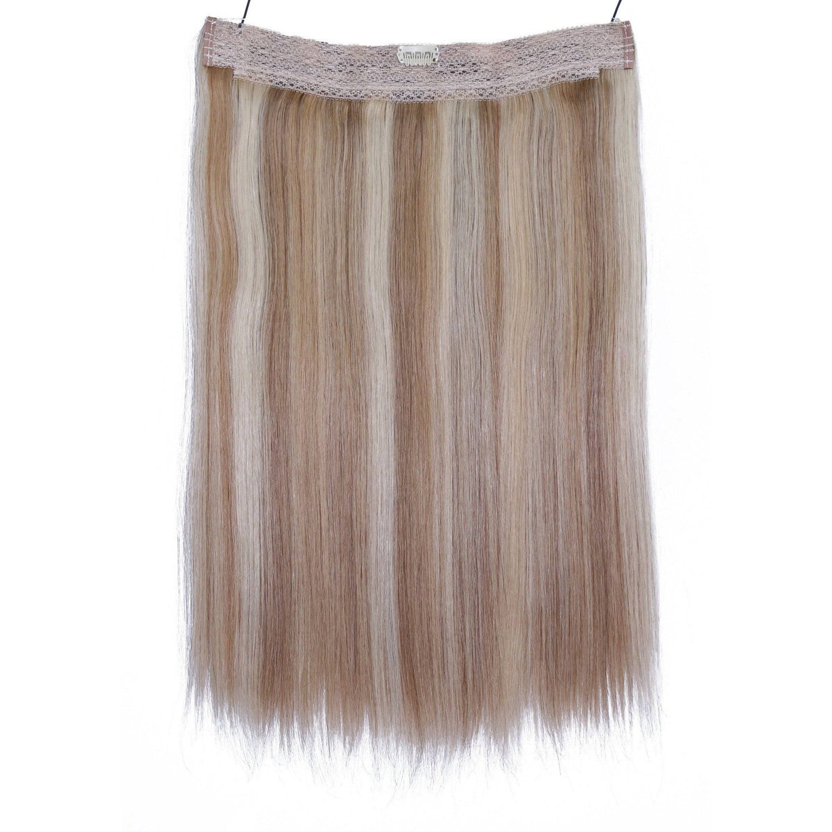 VIP BandX Halo System – 100% Human Hair Extensions, Silky Straight 18" with Clip