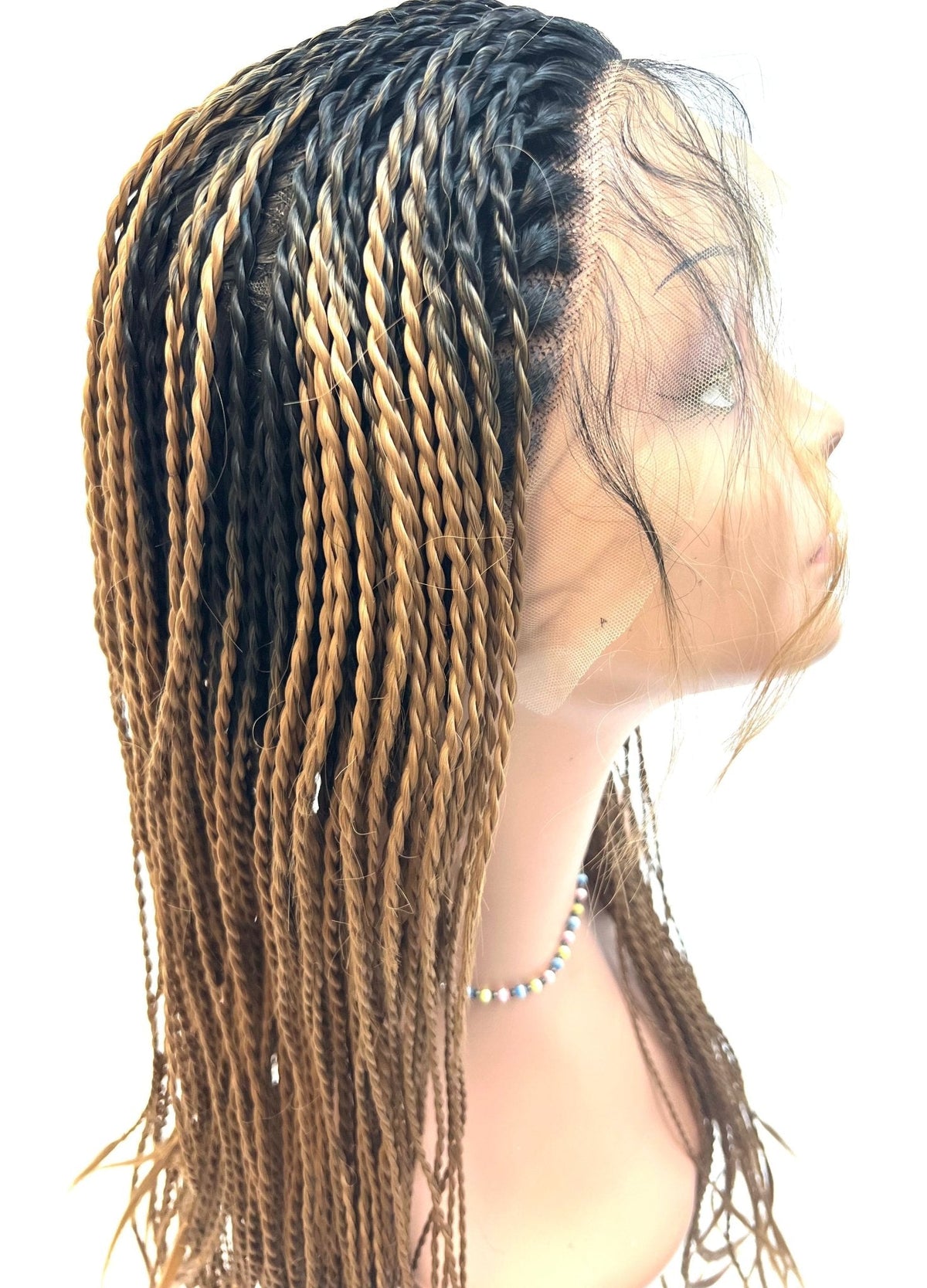 VIP Extensions Off Black to Honey Blonde Twist Braided Synthetic Wig T1B/27