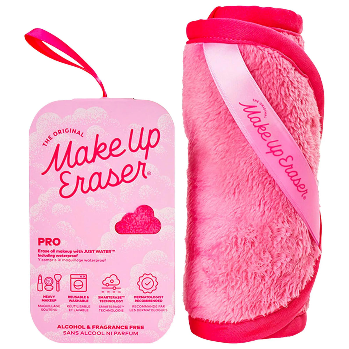 MakeUp Eraser® PRO Pink: Reusable Makeup Remover - Erase Waterproof Makeup with Just Water - Gentle, Eco-Friendly & Dermatologist Recommended